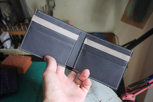 Ostrich Leg Bifold Wallet by Thor Leather Craft - detail view 2