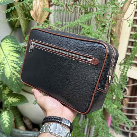Men's Full-Grain Leather Clutch Bag by Thor Leather Craft - detail view 2