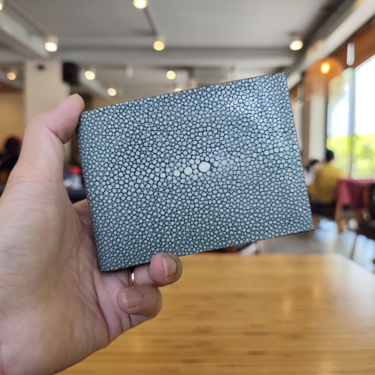 Stingray Bifold Wallet for Men | Navy Blue Exotic Leather Wallet |Handmade Luxury Mens Wallet | Gift for Him