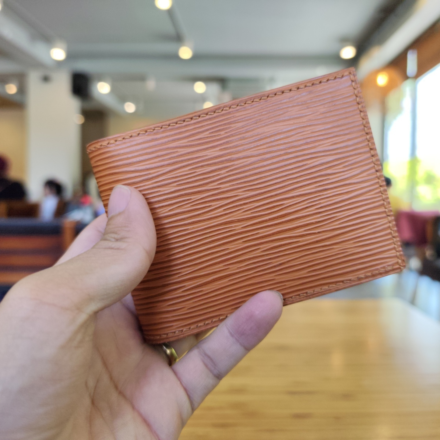 Epi Leather Bifold Wallet, Epsom Interior, Saddle Stitched, Men