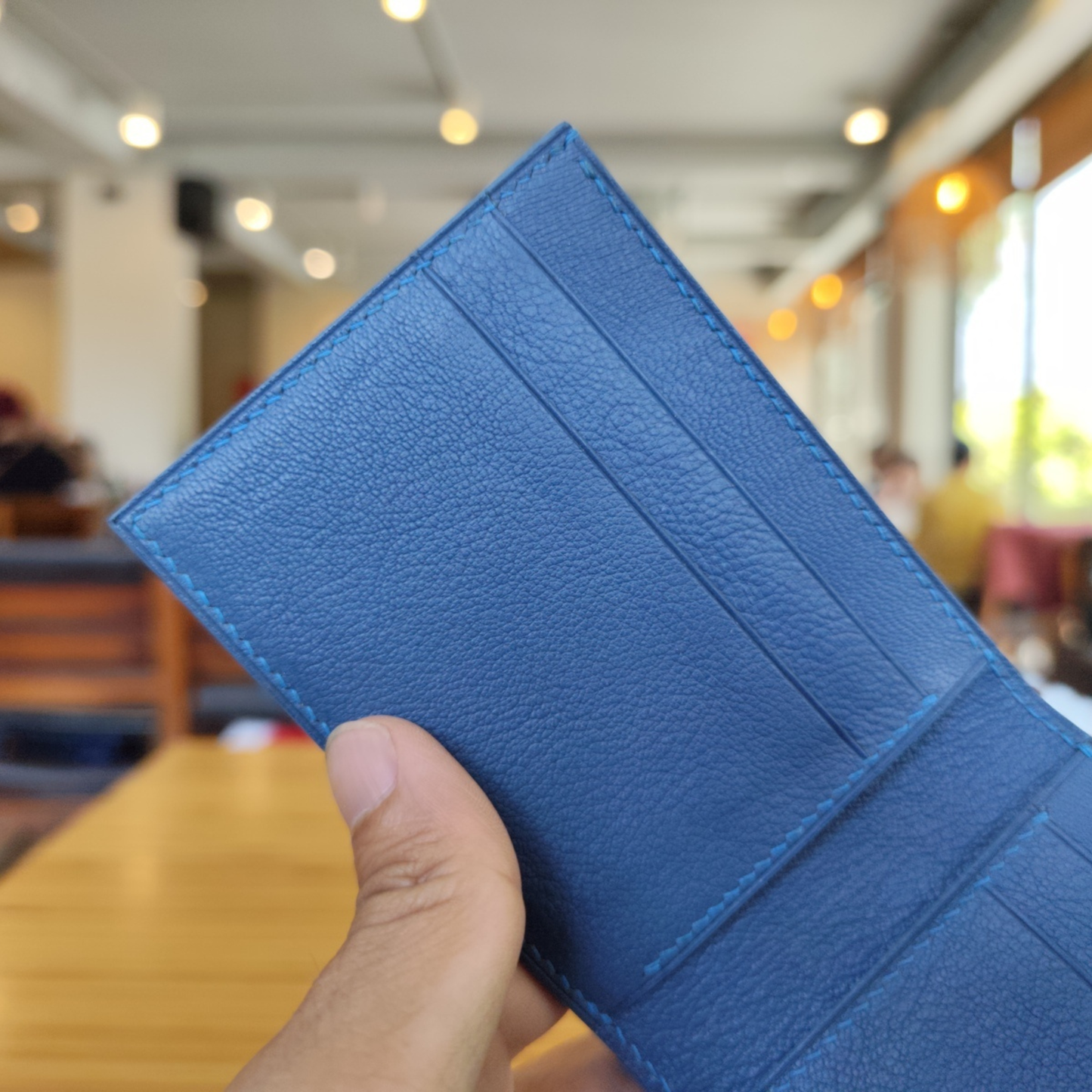 Epi Leather Bifold Wallet, Alran Goat, Saddle Stitched, Men