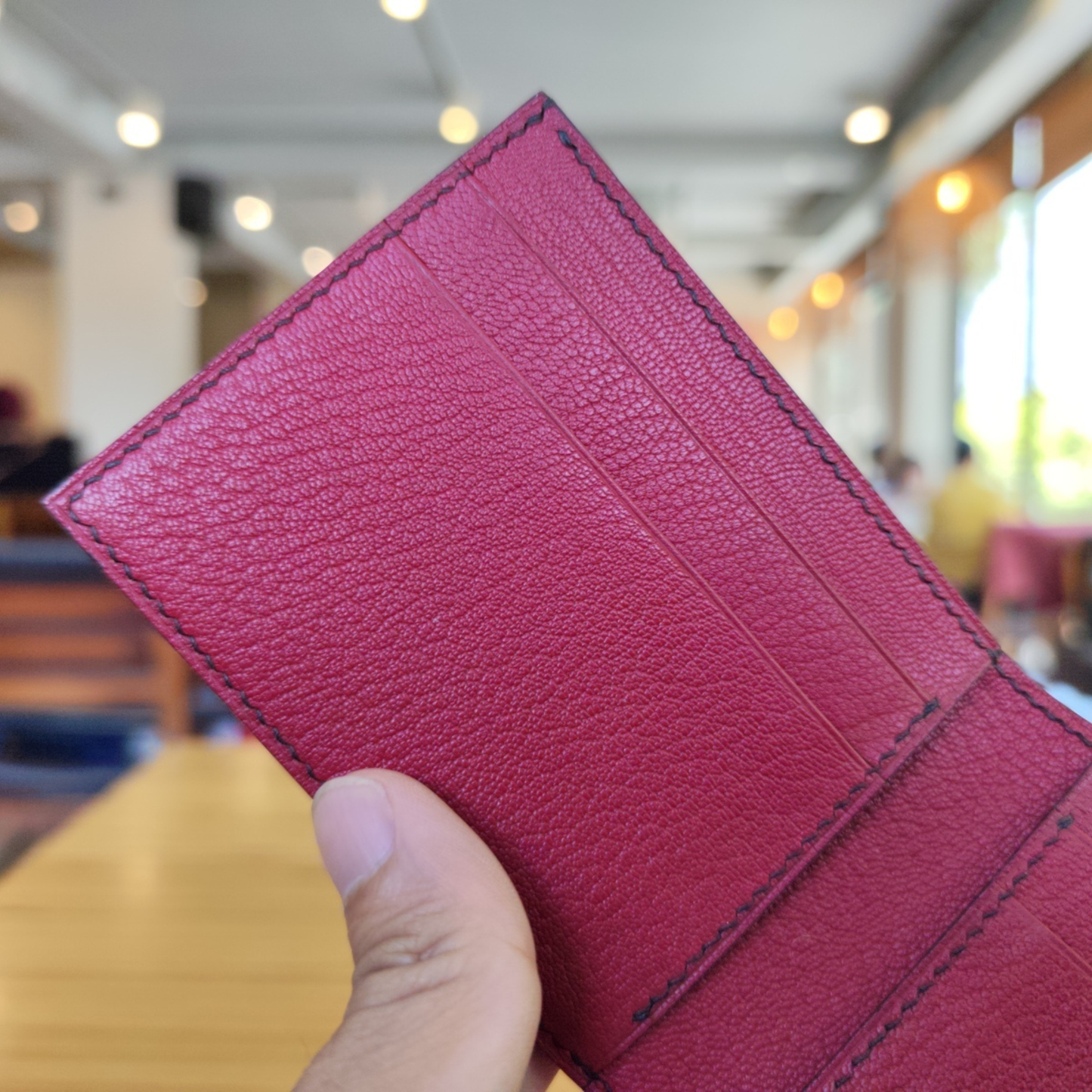 Epi Leather Bifold Wallet, Alran Goat, Saddle Stitched, Men