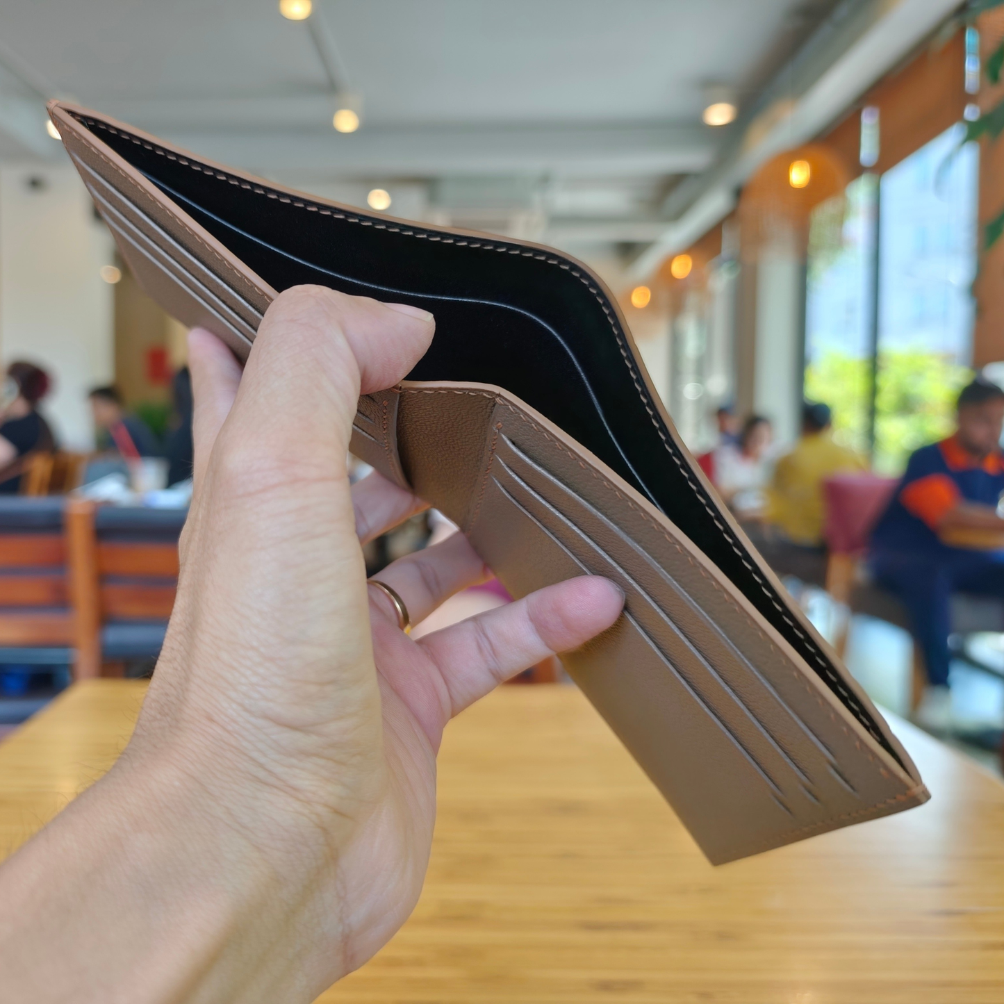 Genuine Alligator Bifold Wallet, Hand Stitched, Personalized