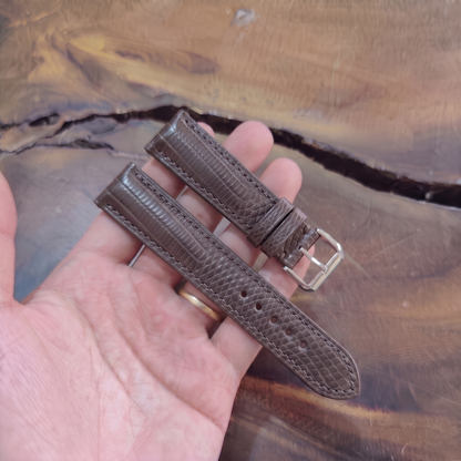 Lizard Watch Strap Handmade | Bespoke Gray Watch Band for Men | Leather Strap | Luxury Gift