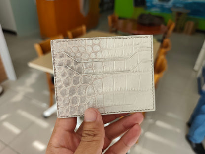 Alligator Cardholder, Alligator Leather Handstitched, Custom Engraving