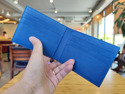 Blue Alligator Wallet, Hand Stitched Leather, Personalized