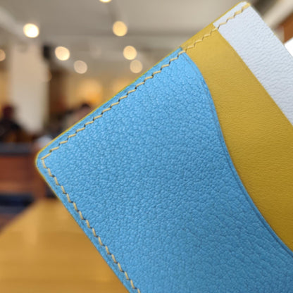 Goat Leather Cardholder, Tri-Colour by Thor Leather Craft - detail view 2