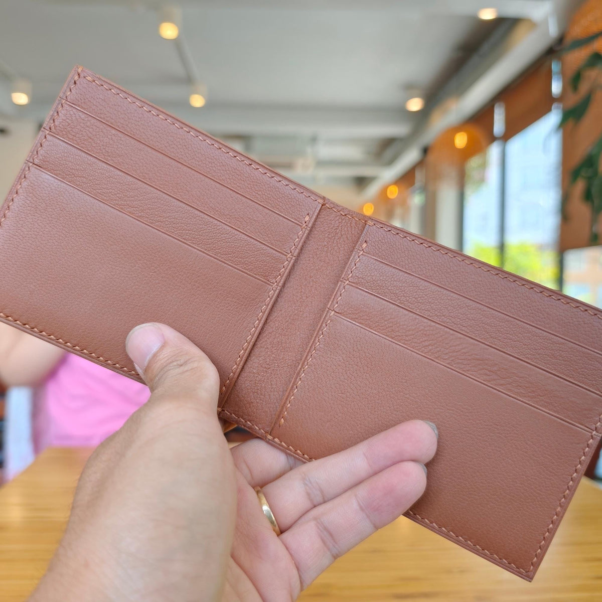 Shark Bifold Wallet, Cowhide by Thor Leather Craft - detail view 2