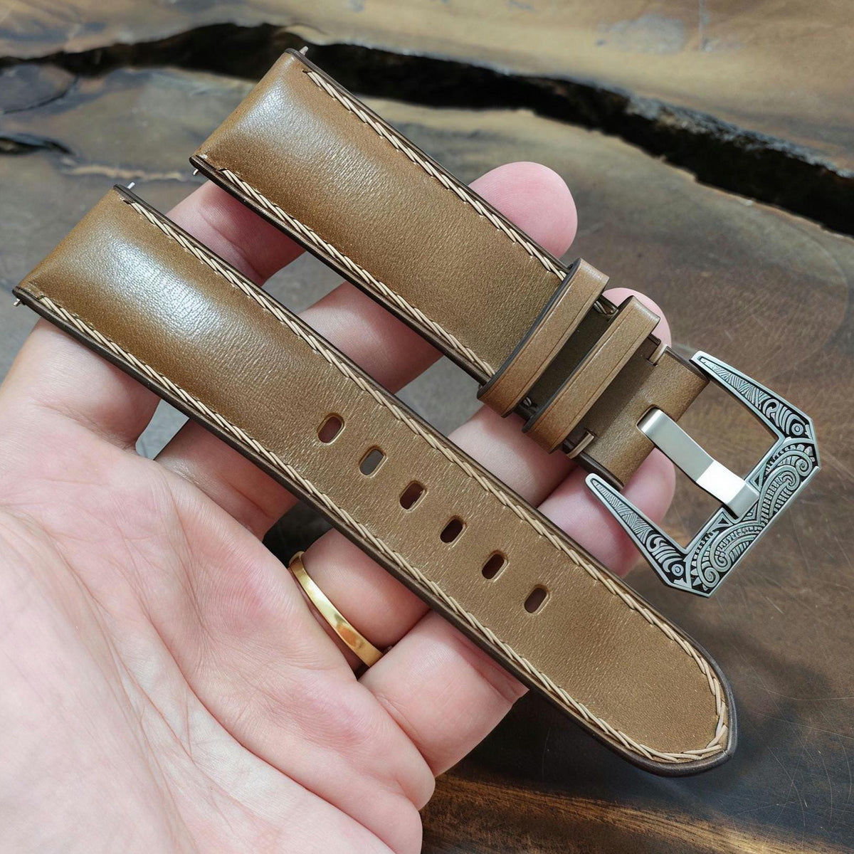 Brown Leather Watch Strap