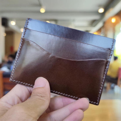 Full Grain Leather Cardholder Chocolate Brown