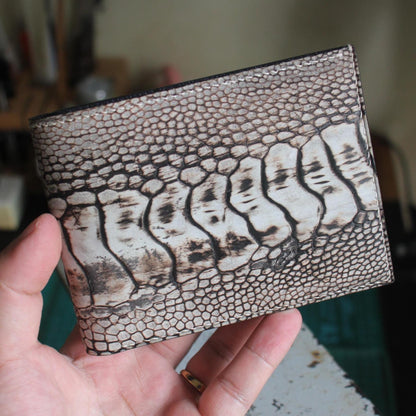 Ostrich Leg Bifold Wallet