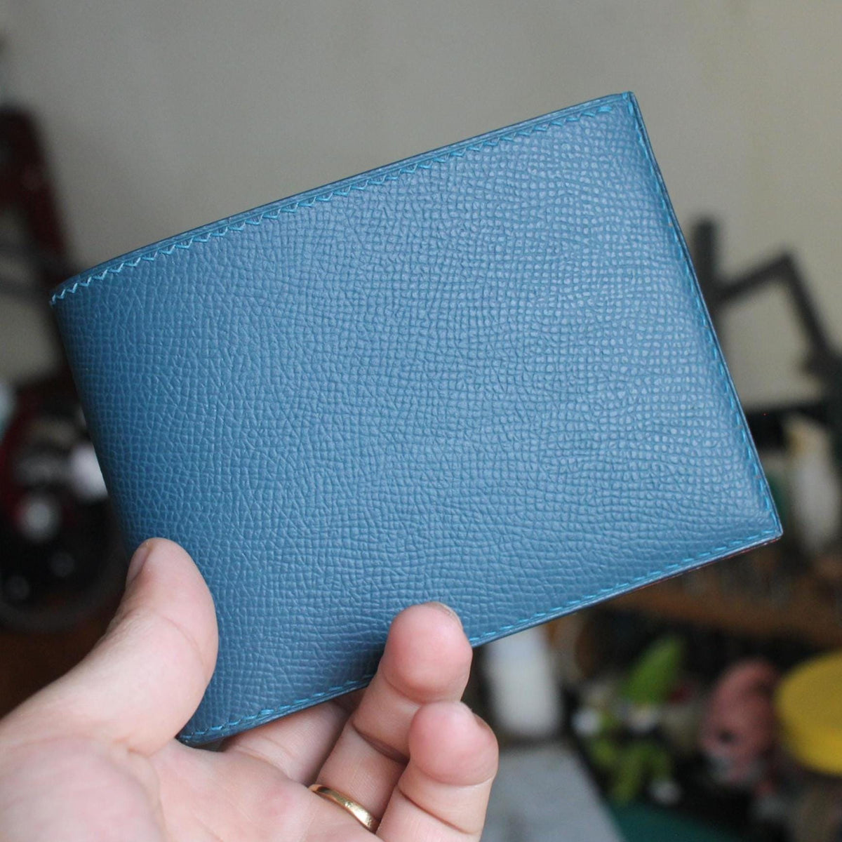 Ostrich Bifold Wallet Cognac