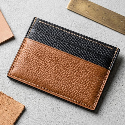 Brown Pebbled Calfskin Cardholder