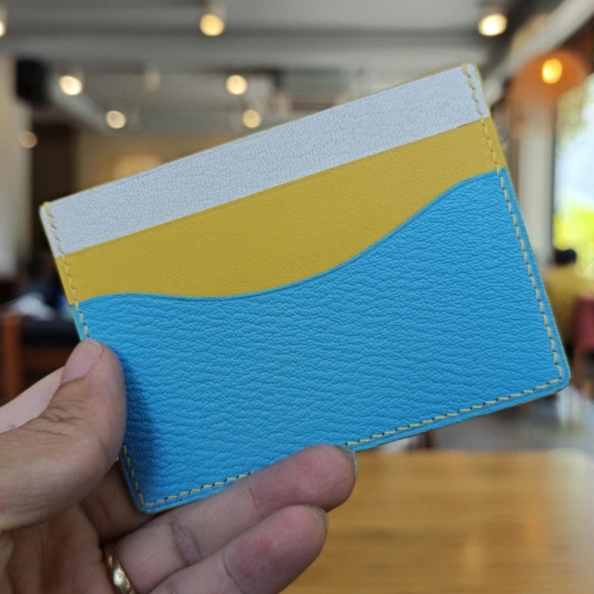 Goat Leather Cardholder Tri-Colour