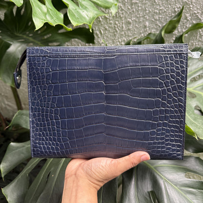 Portfolio Alligator Leather Clutch Bag - Style 2 by Thor Leather Craft - detail view 2