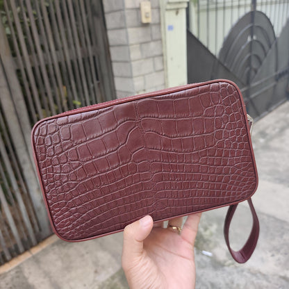 Wristlet Alligator Leather Clutch Bag by Thor Leather Craft - detail view 3