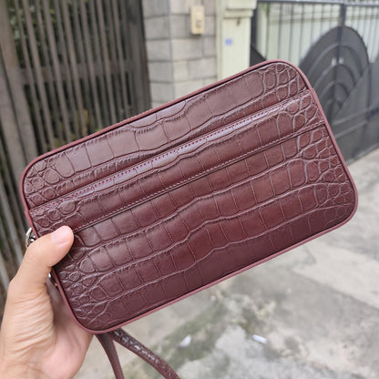 Wristlet Alligator Leather Clutch Bag by Thor Leather Craft