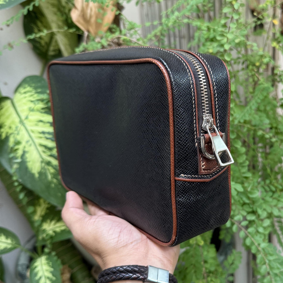 Men's Full-Grain Leather Clutch Bag by Thor Leather Craft - detail view 3
