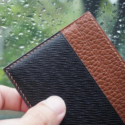 Pebbled Calfskin Leather Cardholder, Slim by Thor Leather Craft - detail view 3