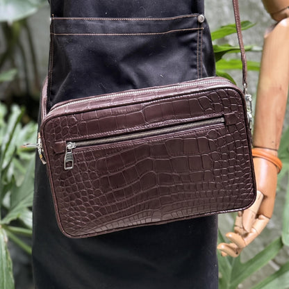 Box Alligator Leather Clutch Bag by Thor Leather Craft