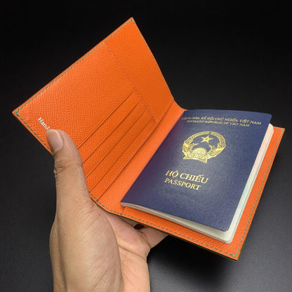 Textured Calfskin Passport Holder by Thor Leather Craft - detail view 6