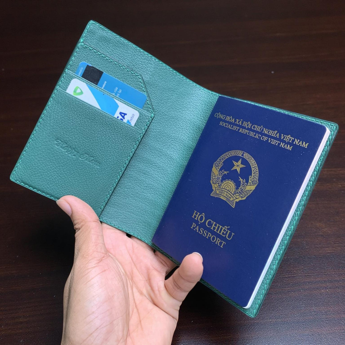 Alligator Leather Passport Holder by Thor Leather Craft - detail view 2